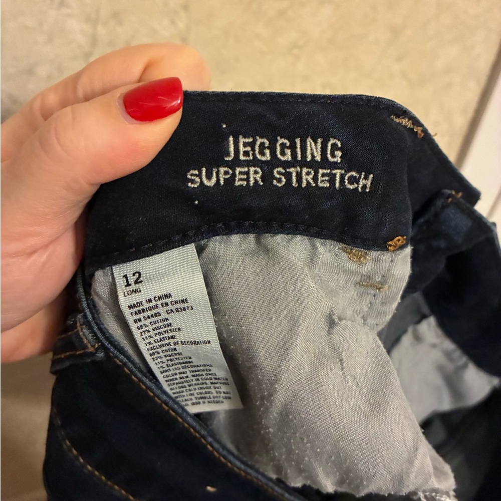 🆕 American Eagle Outfitters Dark Blue Jegging Super Stretch Skinny Jeans - Picture 3 of 6